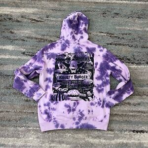 Purple Tie-Dye Krusty Burger Hoodie